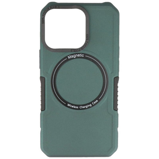 Magnetic Charging Case voor iPhone 13 Pro Donker Groen
