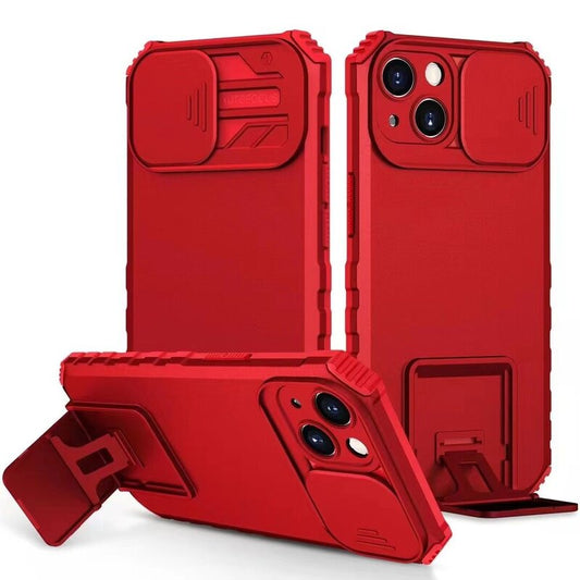 Window - Stand Backcover voor iPhone 13 Pro Rood