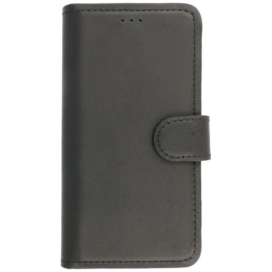 MF Handmade Leer Bookstyle Hoesje iPhone 12 Pro Max Zwart
