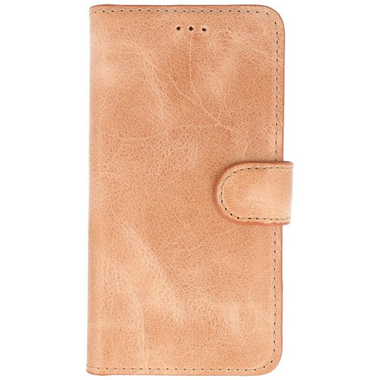 MF Handmade Leer Bookstyle Hoesje iPhone 12 Pro Max Z. Bruin