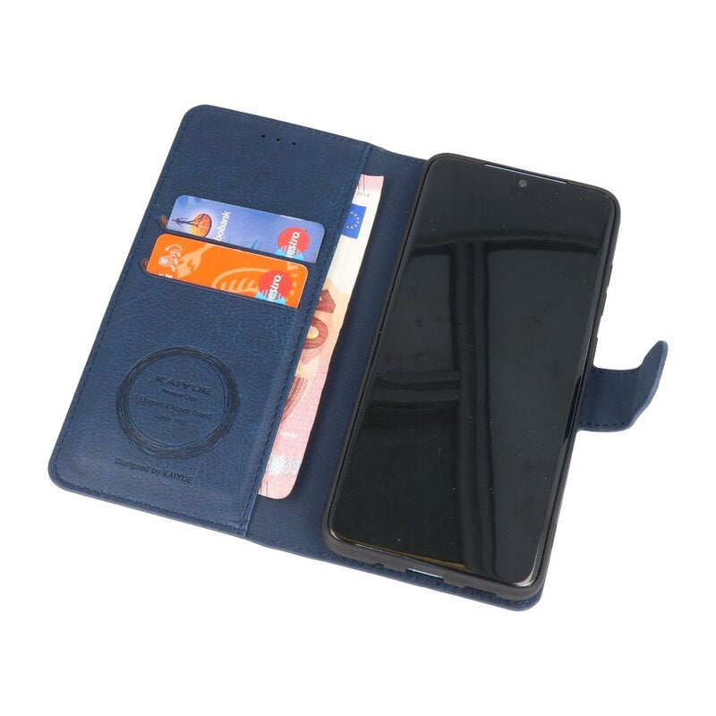Luxe Portemonnee Hoesje voor iPhone 12 Pro Max Navy