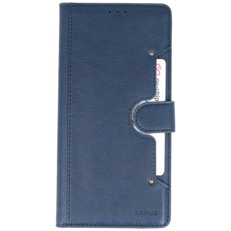 Luxe Portemonnee Hoesje voor iPhone 12 Pro Max Navy