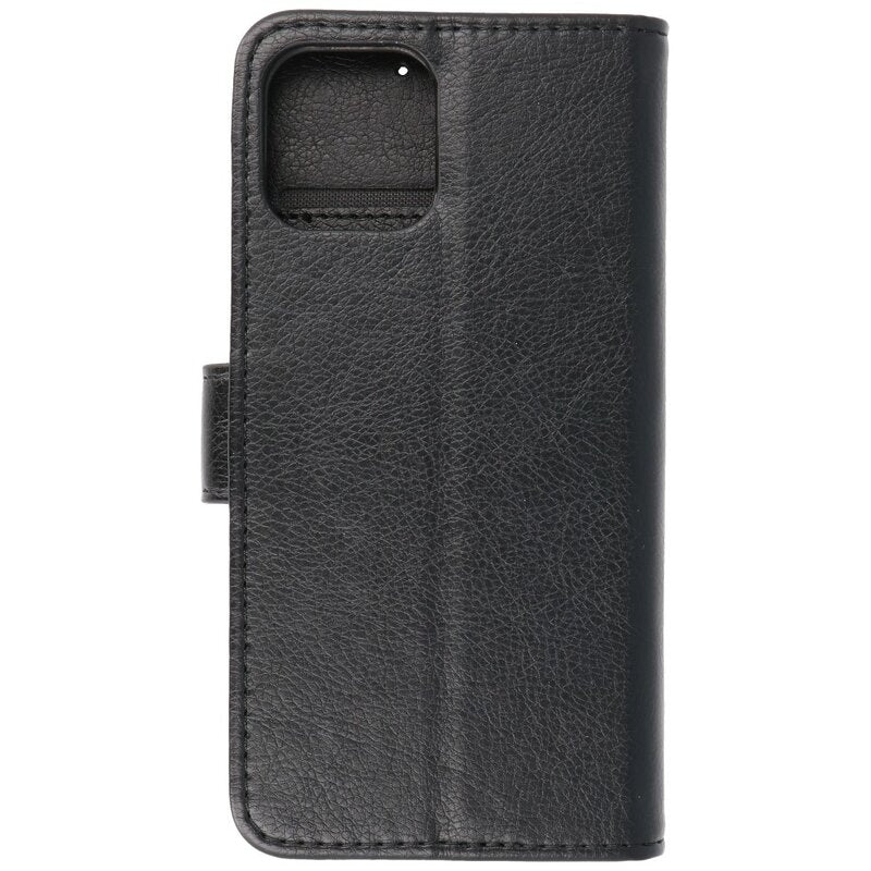 Bookstyle Wallet Cases Hoes voor iPhone 12 Pro Max Zwart