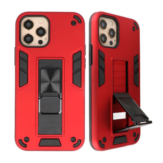 Stand Hardcase Backcover voor iPhone 12 Pro Max Rood