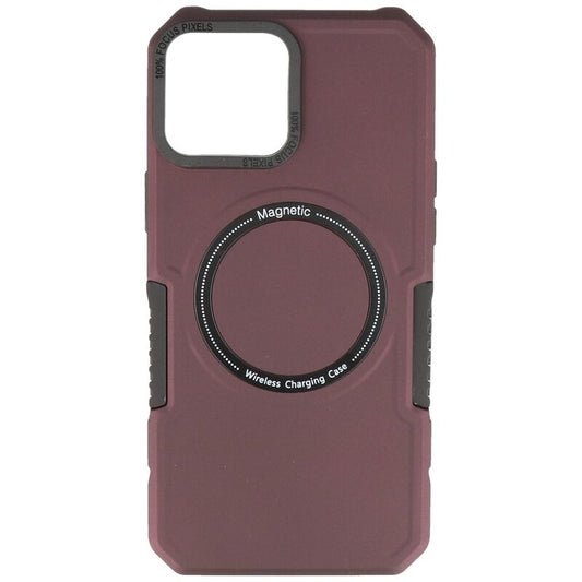 Magnetic Charging Case voor iPhone 12 Pro Max Bordeaux Rood
