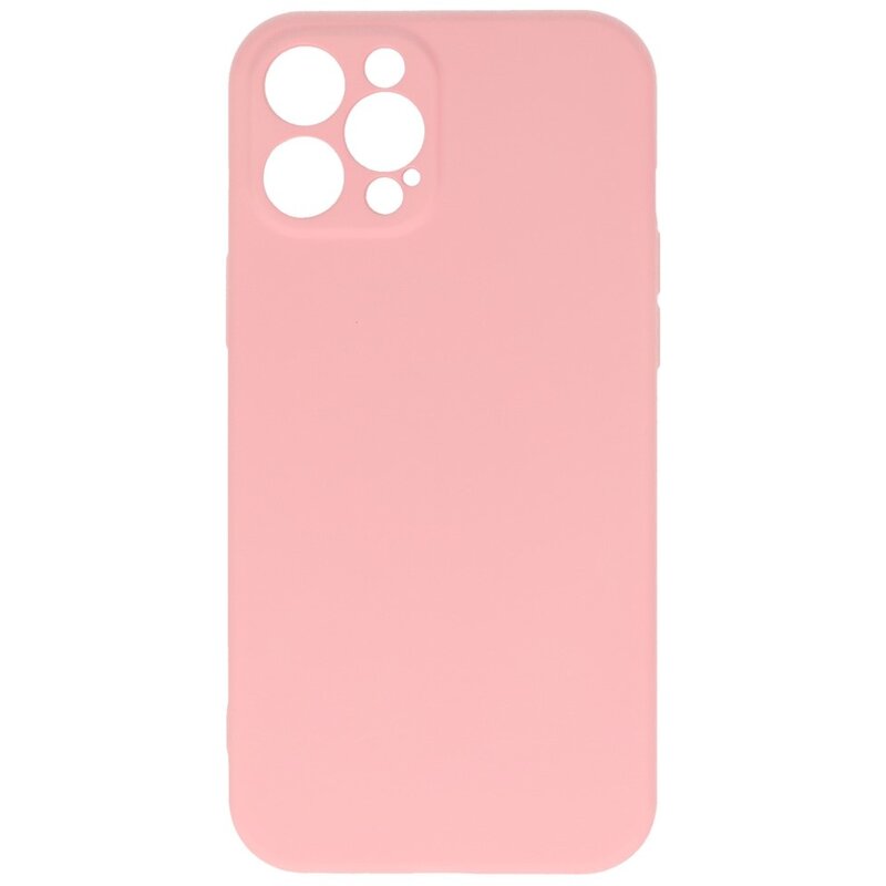 2.0mm Dikke Fashion Color TPU Hoesje voor iPhone 12 Pro Max Roze