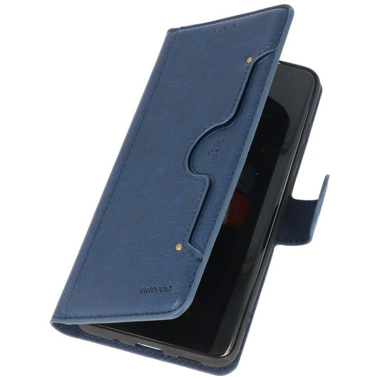 Luxe Portemonnee Hoesje voor iPhone 12 -12 Pro Navy